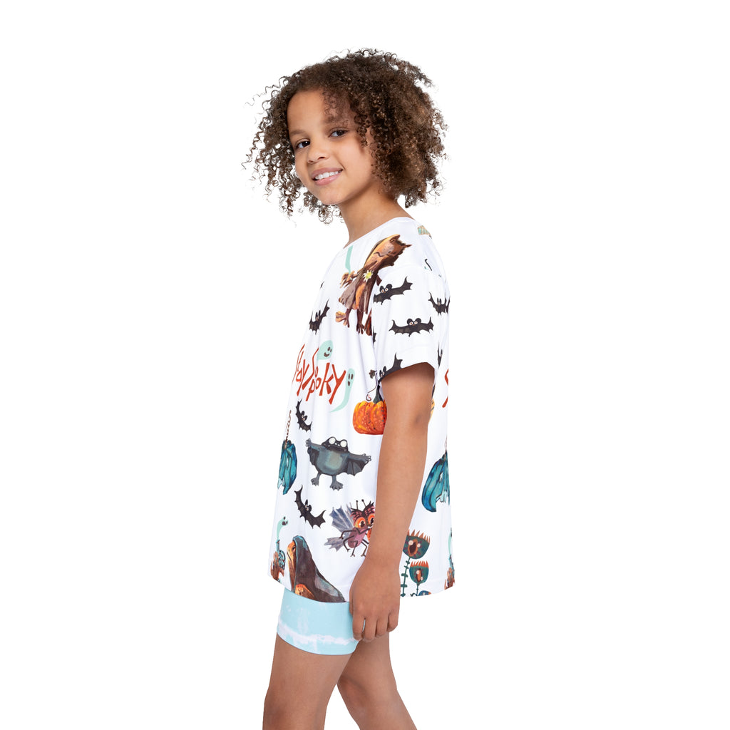 T-Shirt Enfant Personnages Mignons et Effrayants