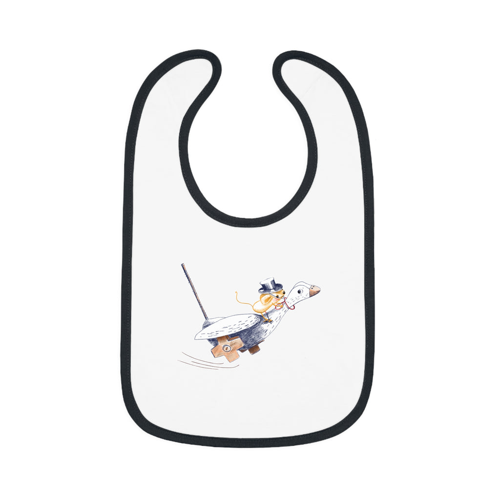 Bavoir bébé - Souris sur une oie