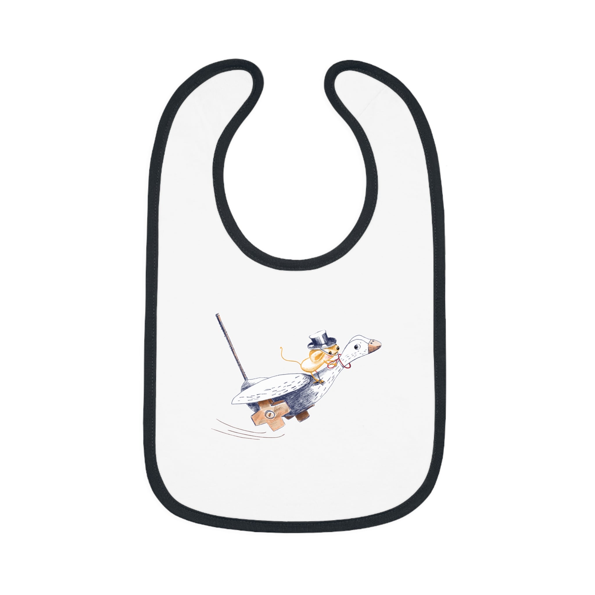 Bavoir bébé - Souris sur une oie