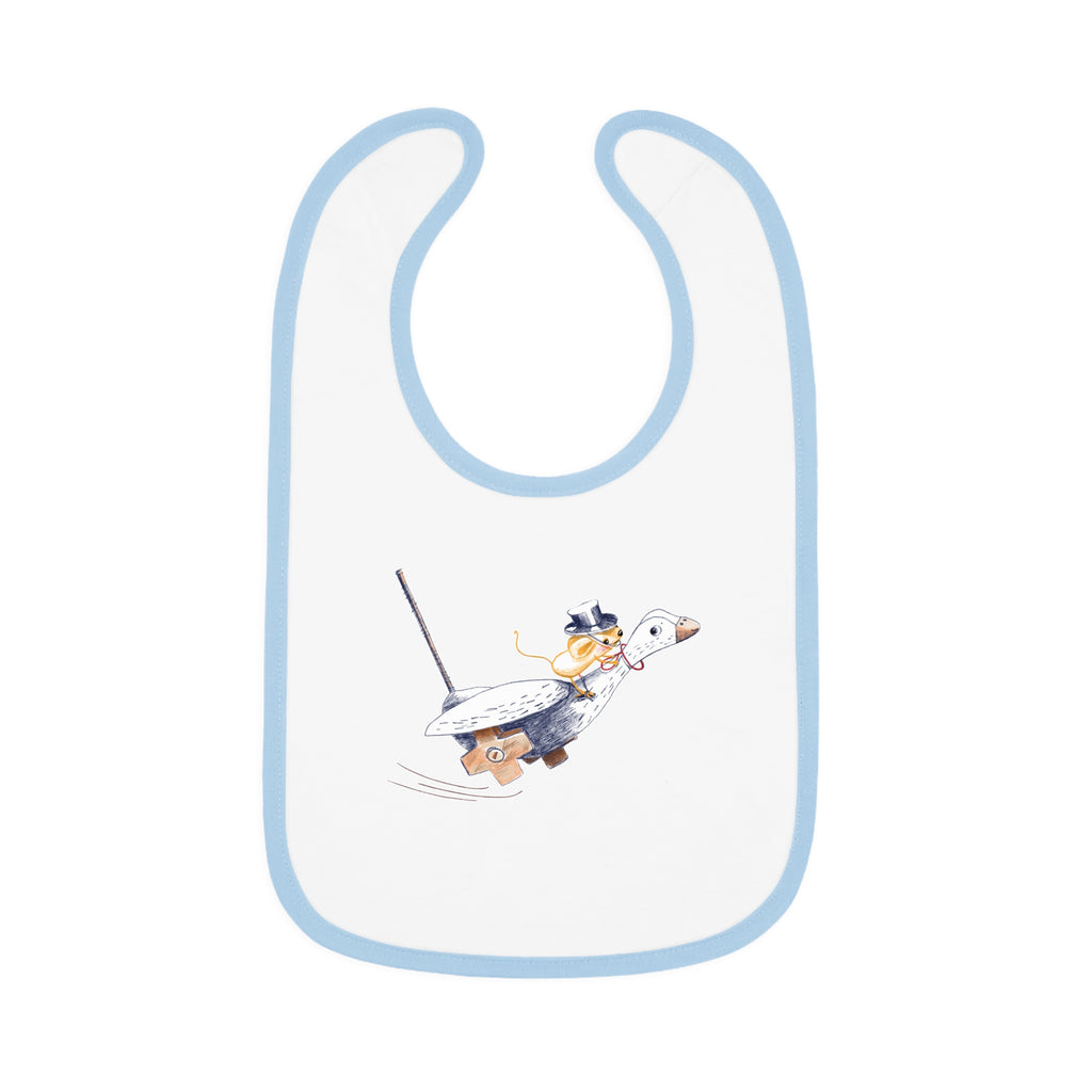Bavoir bébé - Souris sur une oie