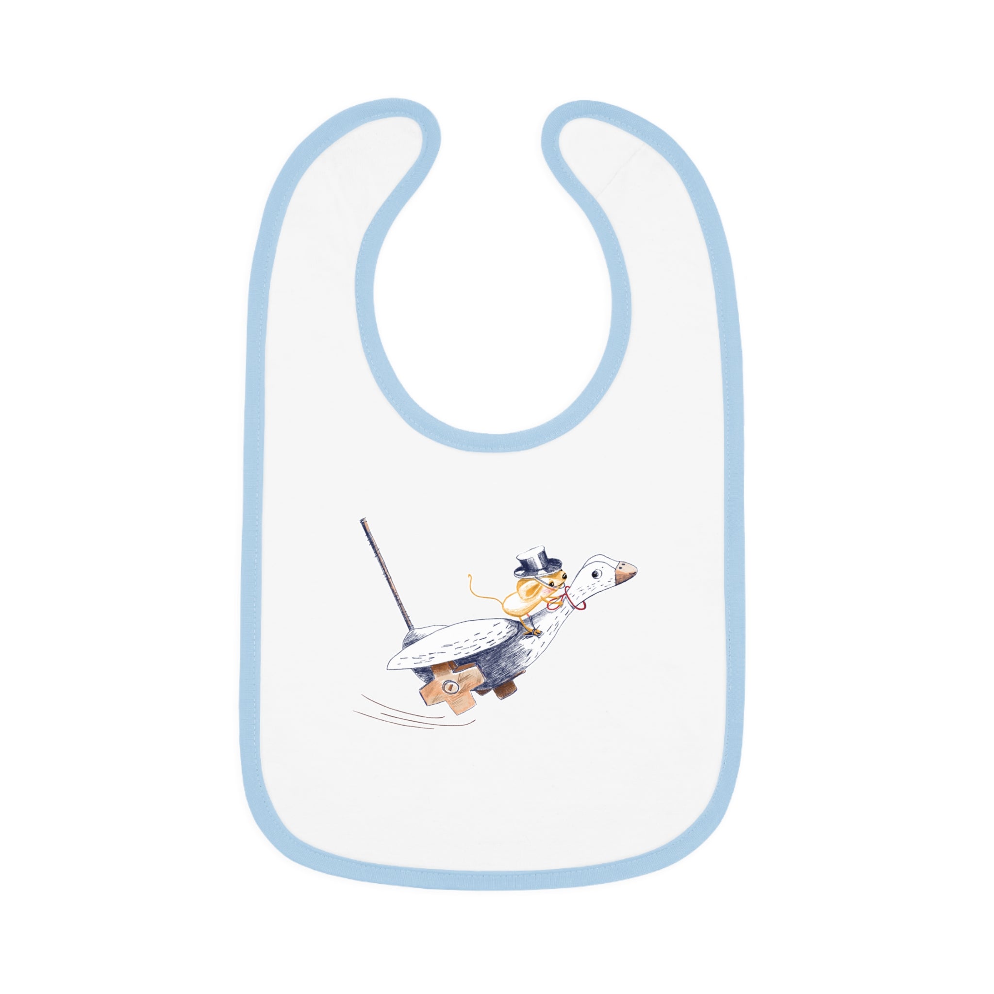 Bavoir bébé - Souris sur une oie