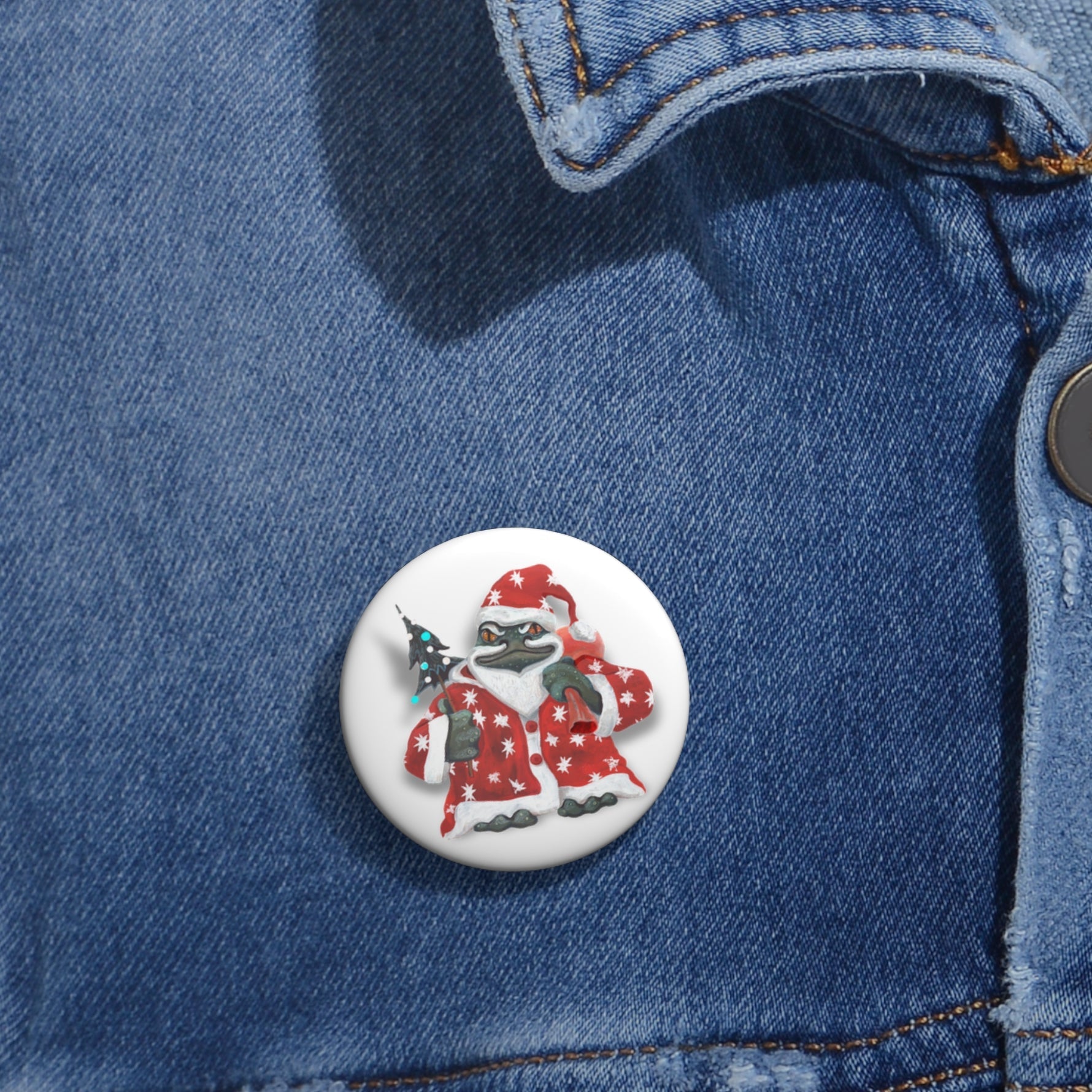 Badge Pin Crois Noël - Accessoire Festif de Noël