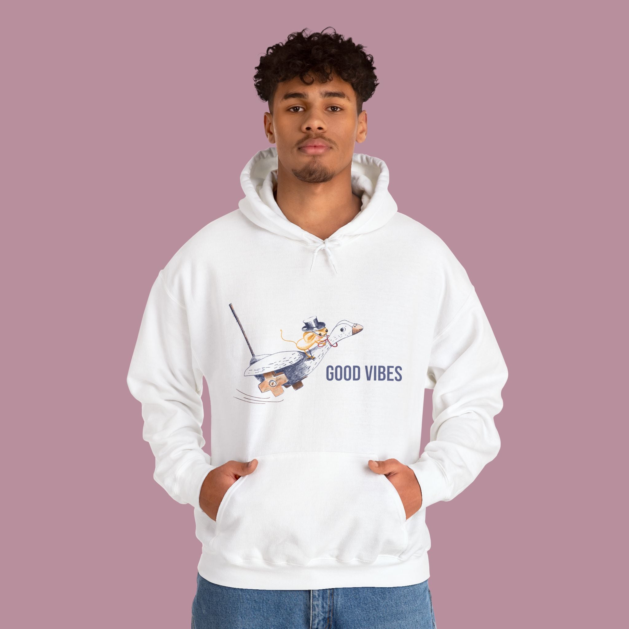 Hoodie Adulte — Souris Sur Une Oie