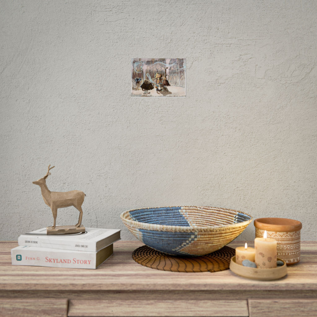 Mystical Frogs Witch Poster - Halloween Wall Decor