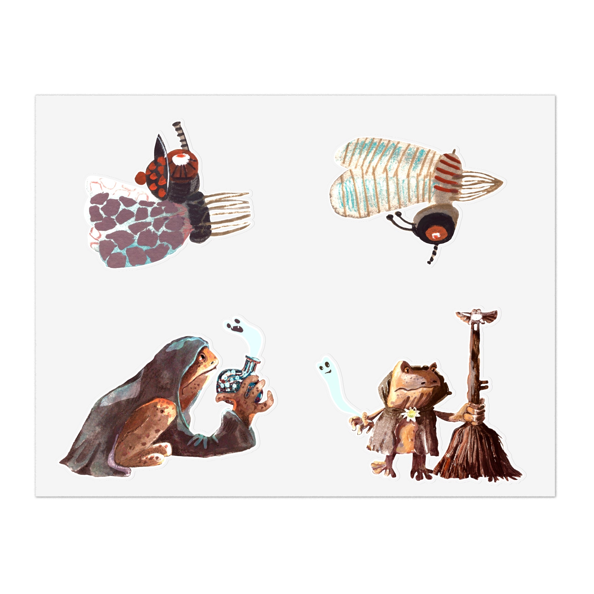 Planches Autocollants Créatures Fantaisistes