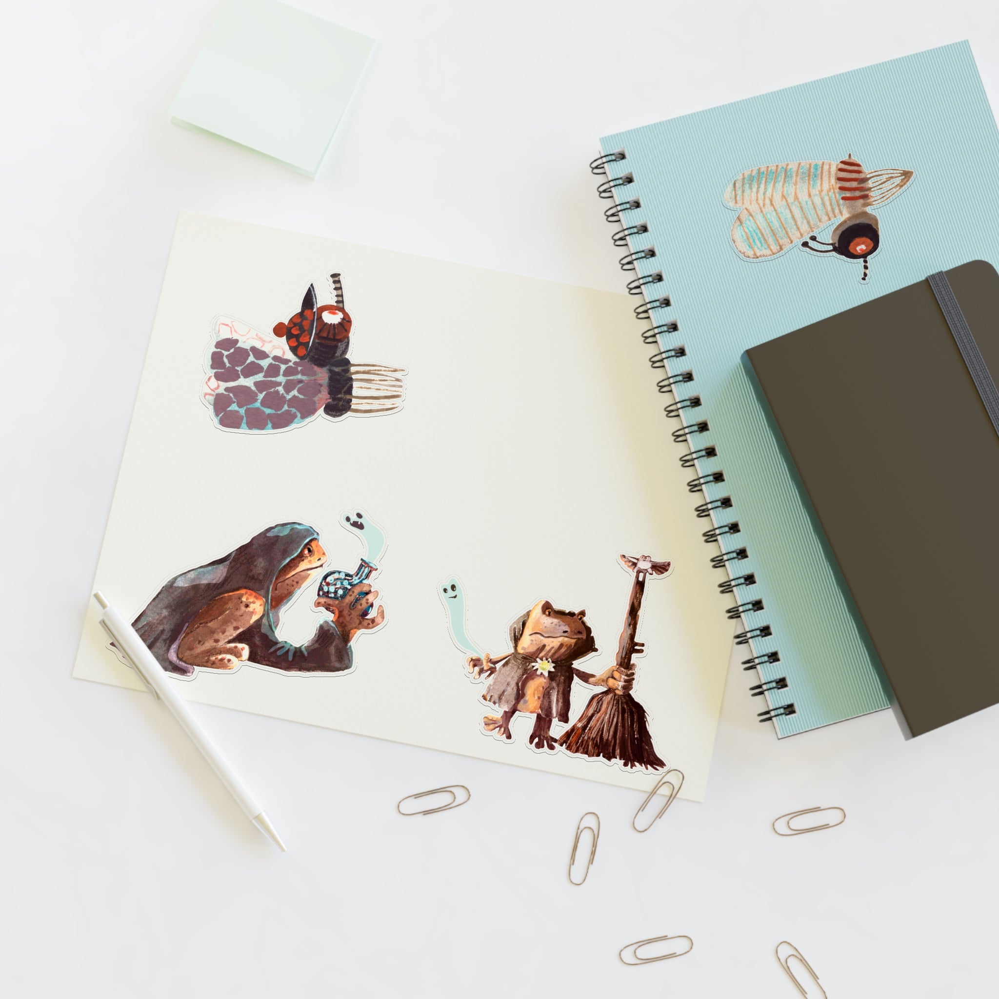 Planches Autocollants Créatures Fantaisistes