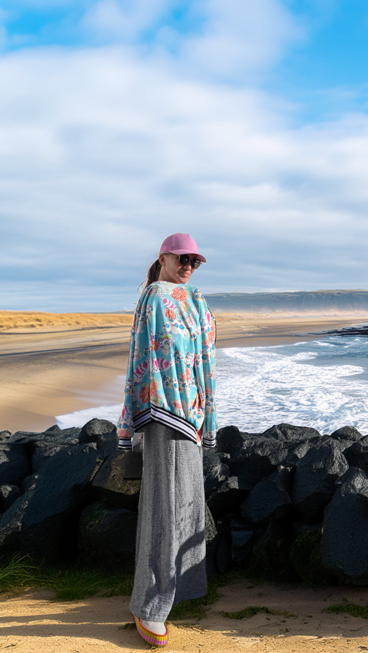 Veste Varsity Femme — Imprimé Récif Tropical