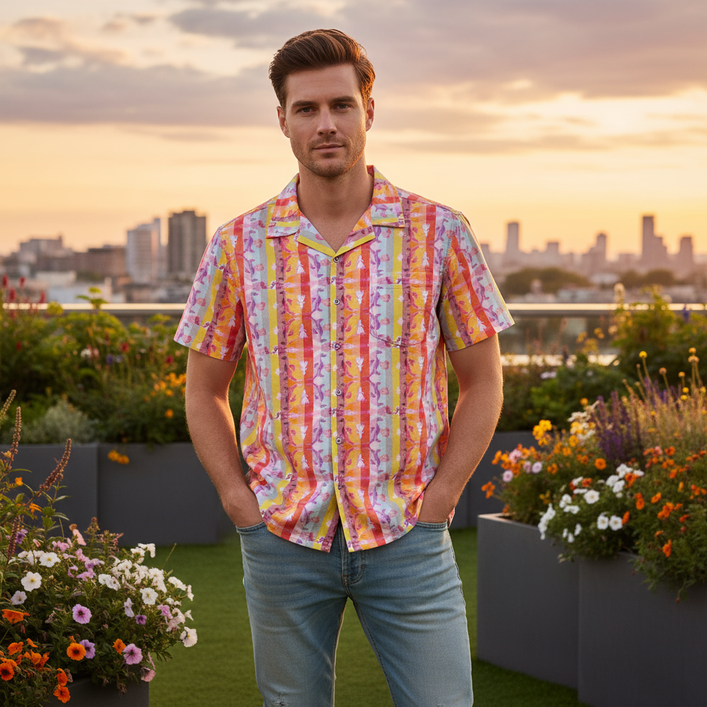 Chemise Hawaïenne Homme Vibrante - Imprimé Tropical AOP Été