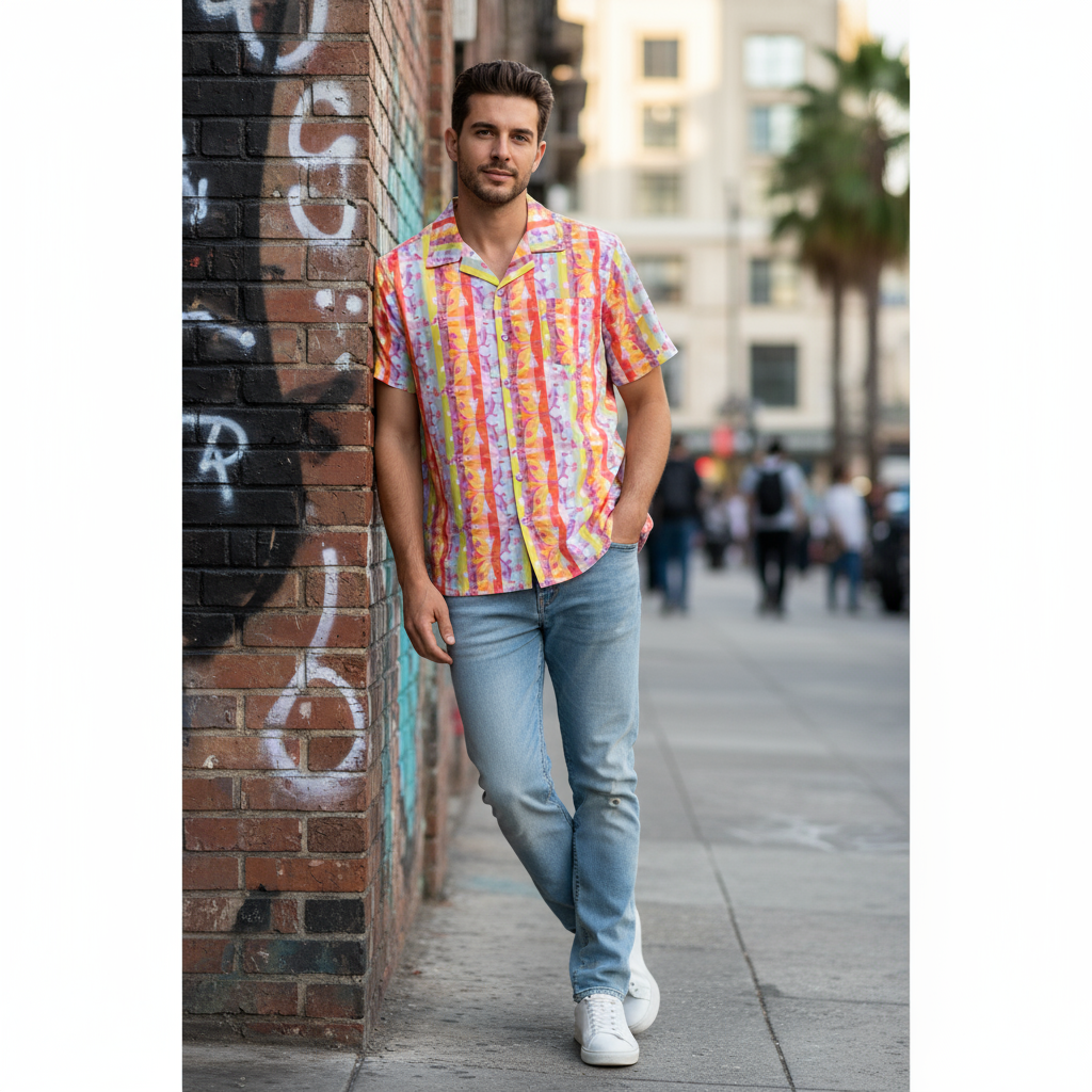 Chemise Hawaïenne Homme Vibrante - Imprimé Tropical AOP Été