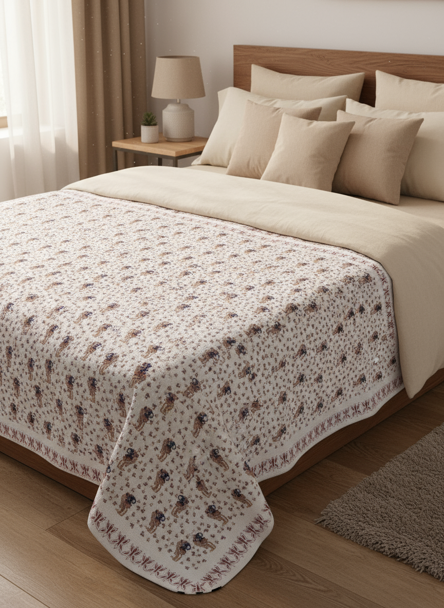 Couverture Sherpa Douillette avec Motif Grenouille Petite Sorcière