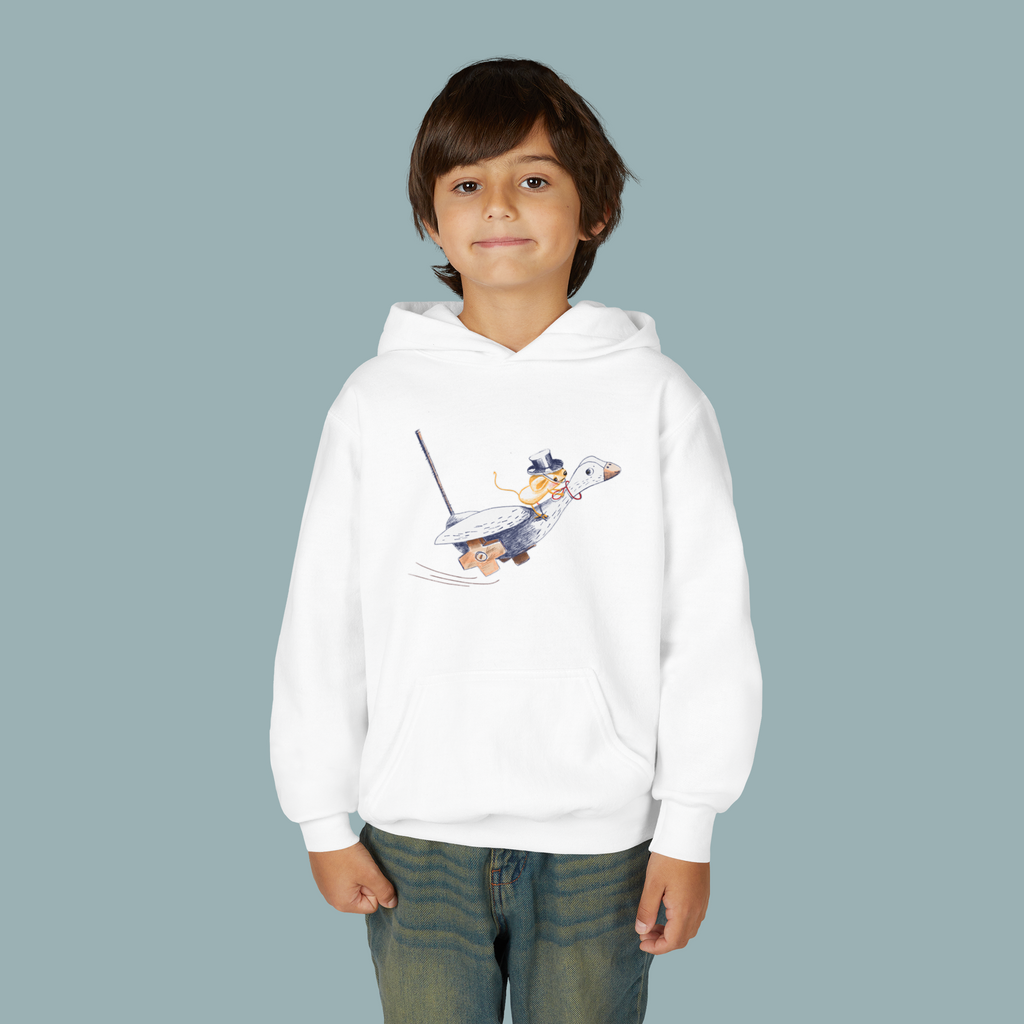 Hoodie jeune - Souris sur une oie