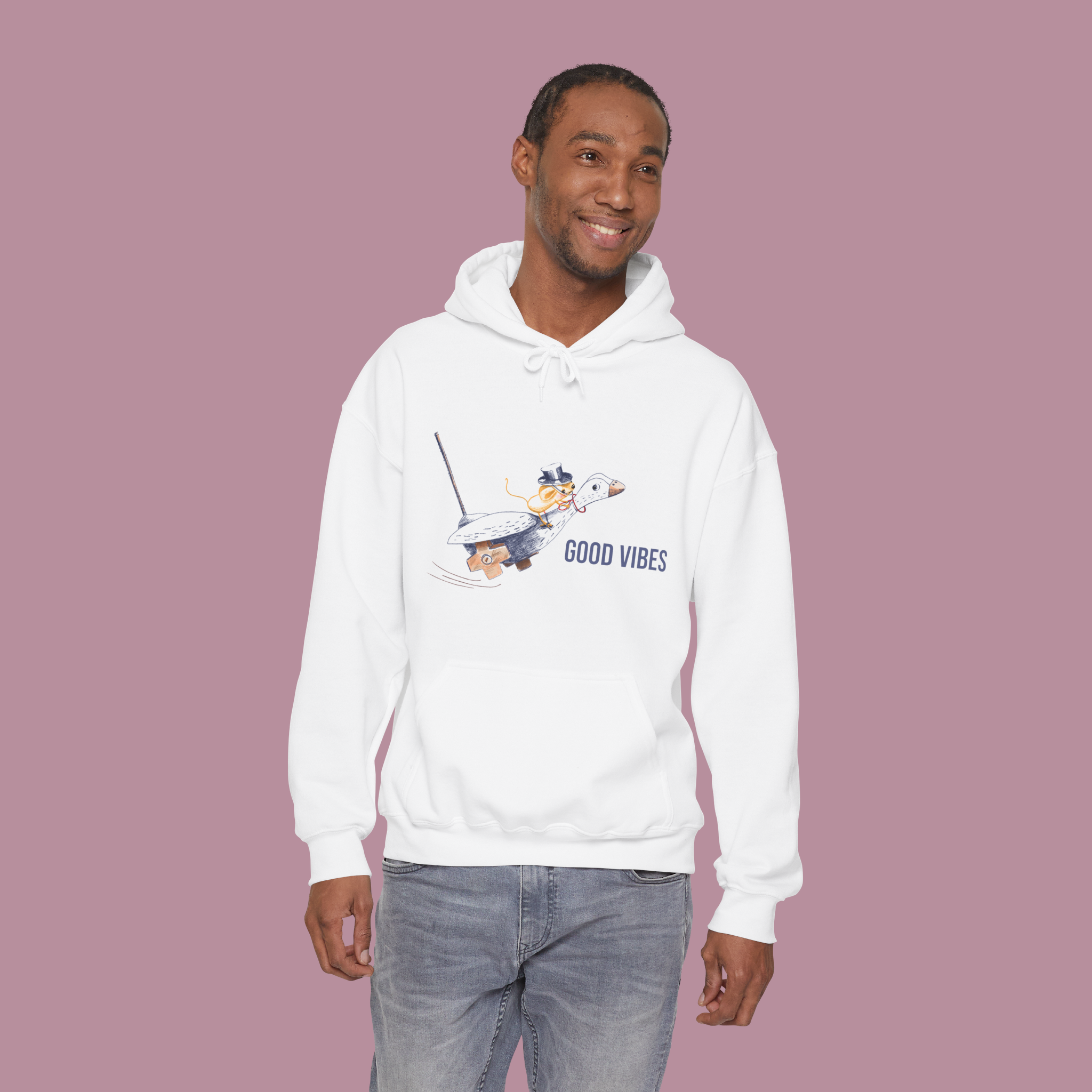 Hoodie Adulte — Souris Sur Une Oie