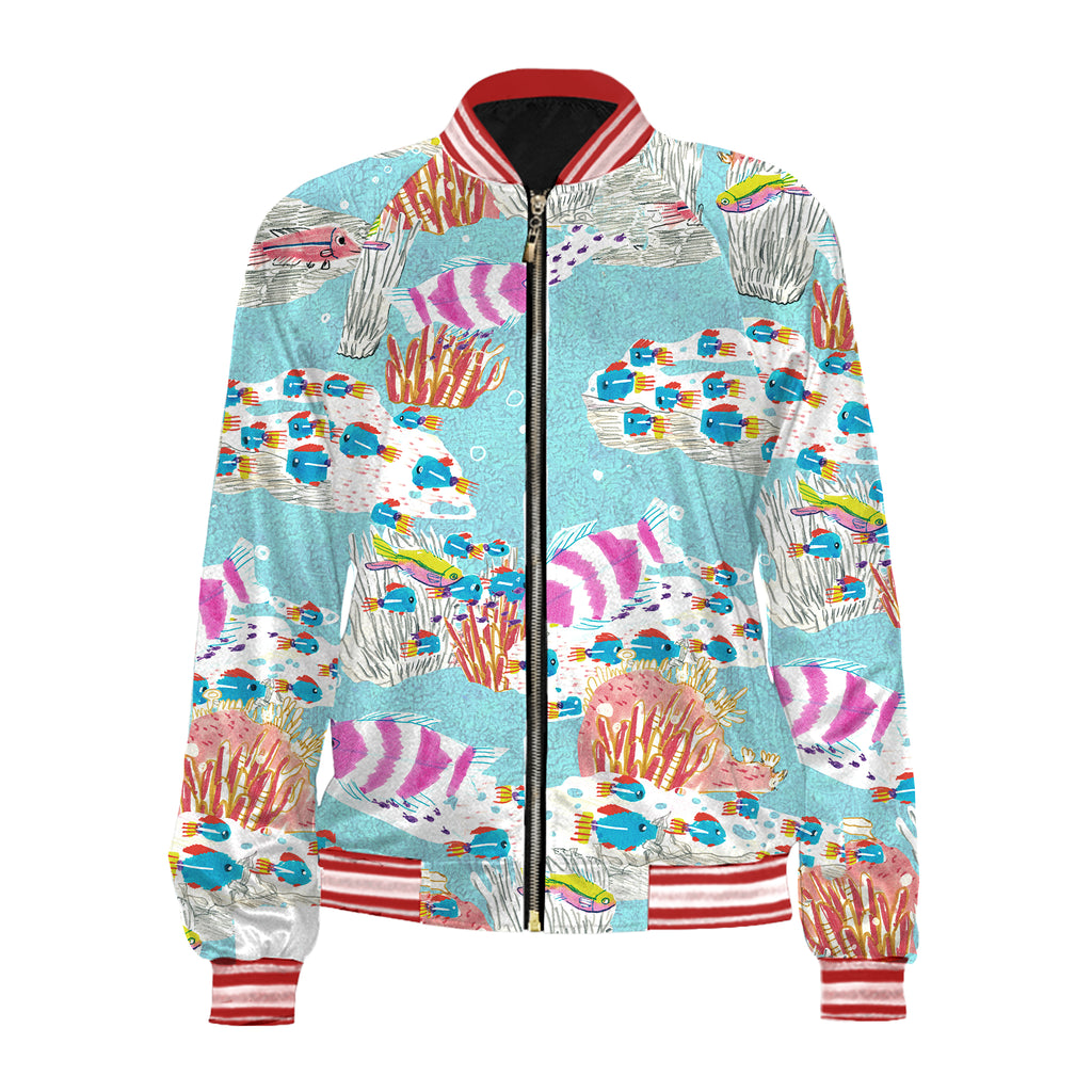 Veste Varsity Femme — Imprimé Récif Tropical