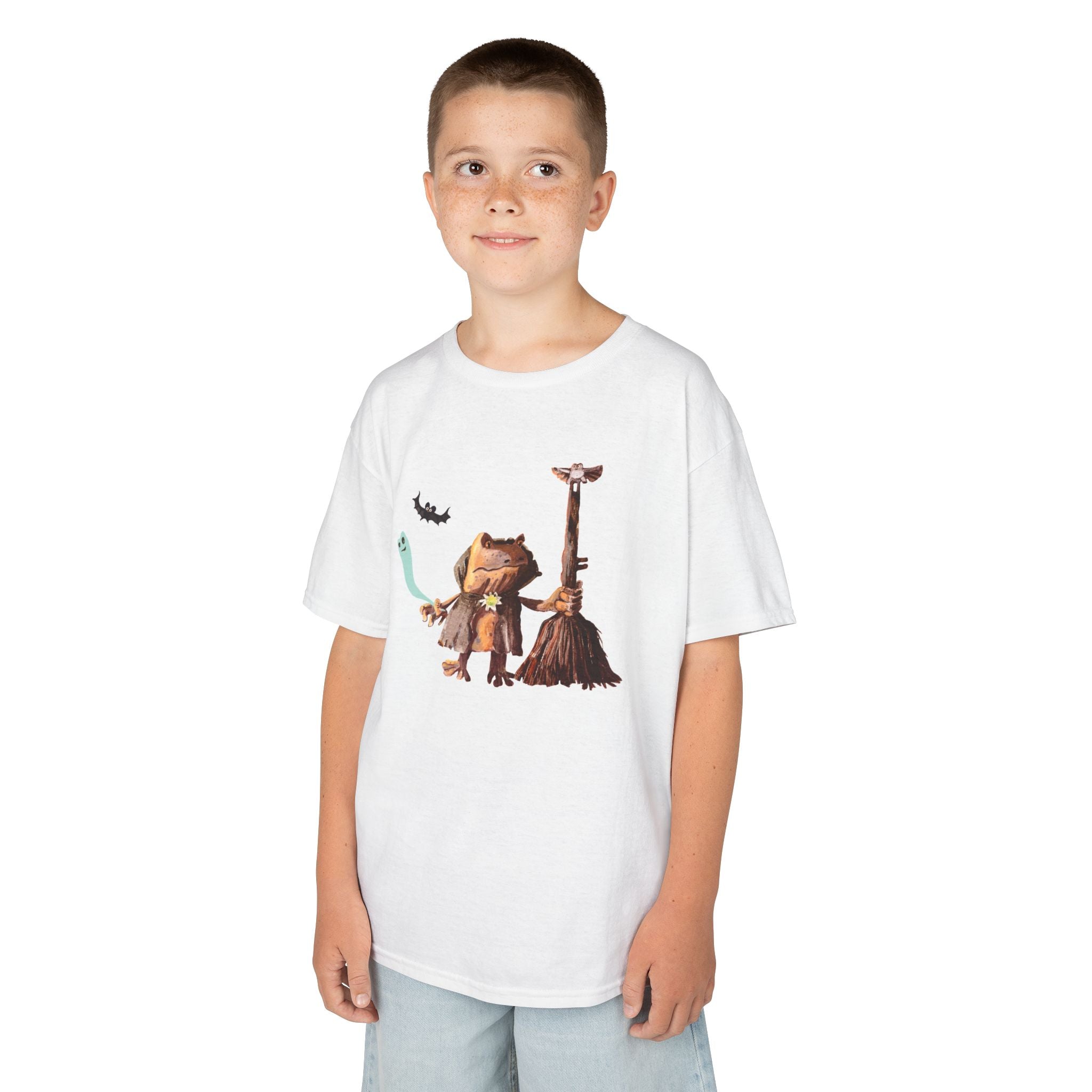 T-shirt Enfant Halloween Chauve-souris et Monstres - Design Graphique Amusant