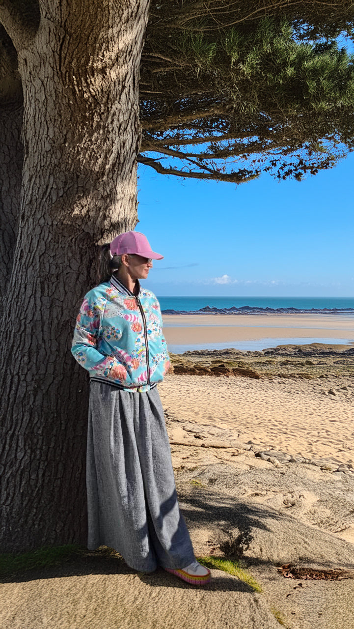 Veste Varsity Femme — Imprimé Récif Tropical