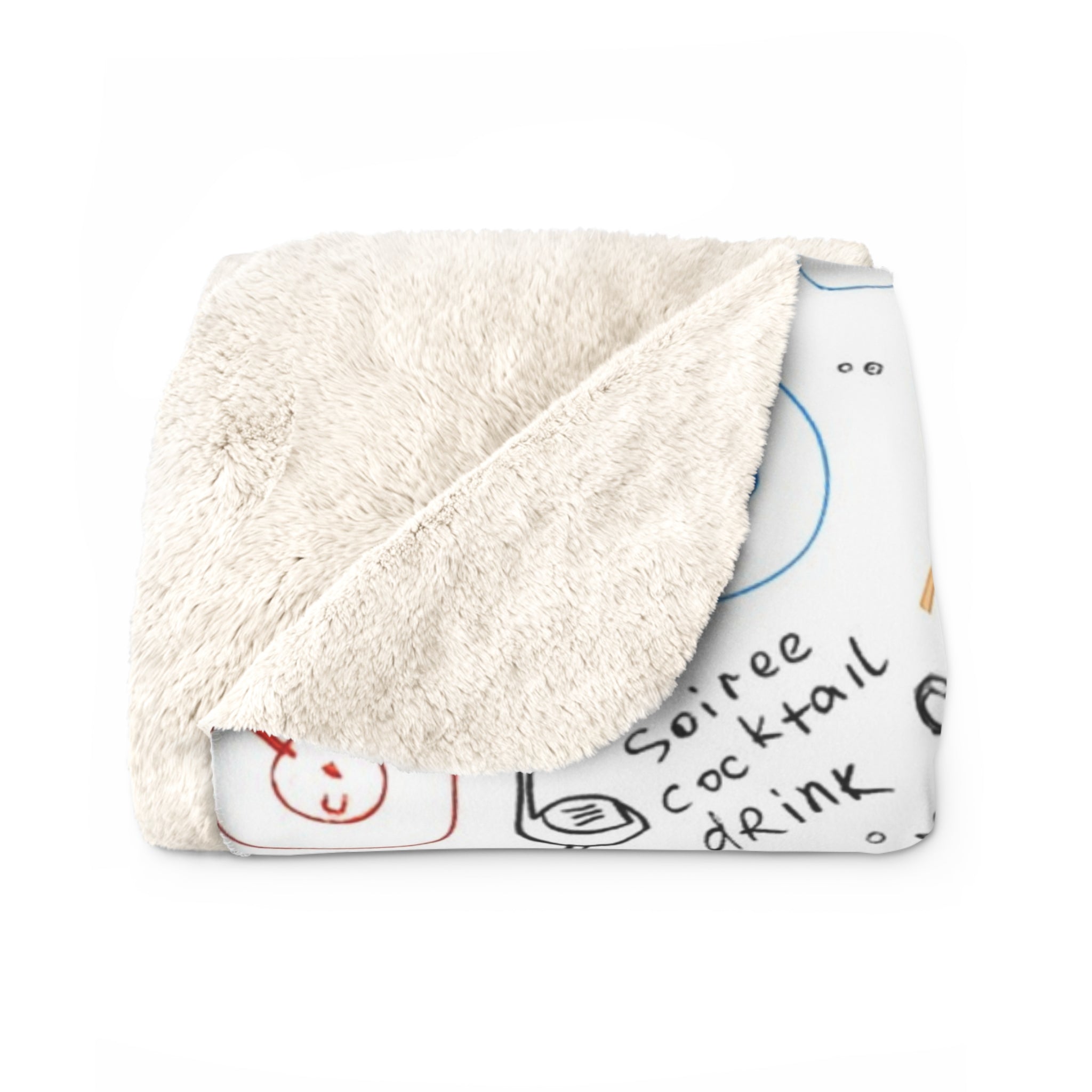 Plaid Sherpa Fleece Fête et Cocktails - Couverture Confort