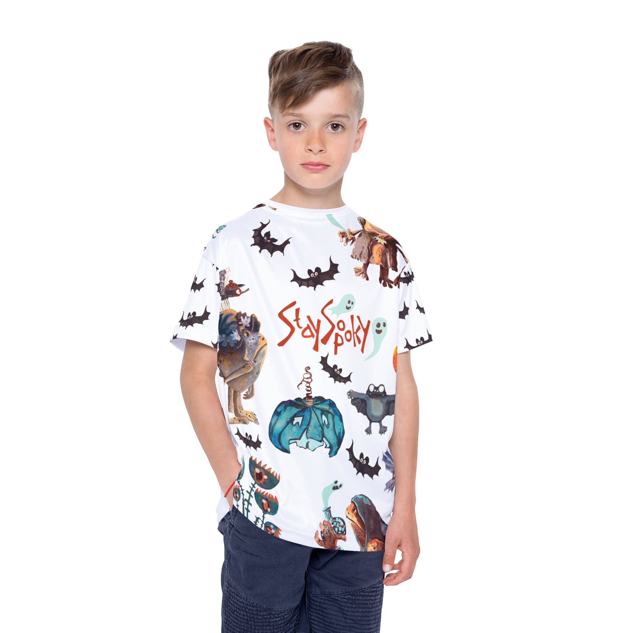 T-Shirt Enfant Personnages Mignons et Effrayants