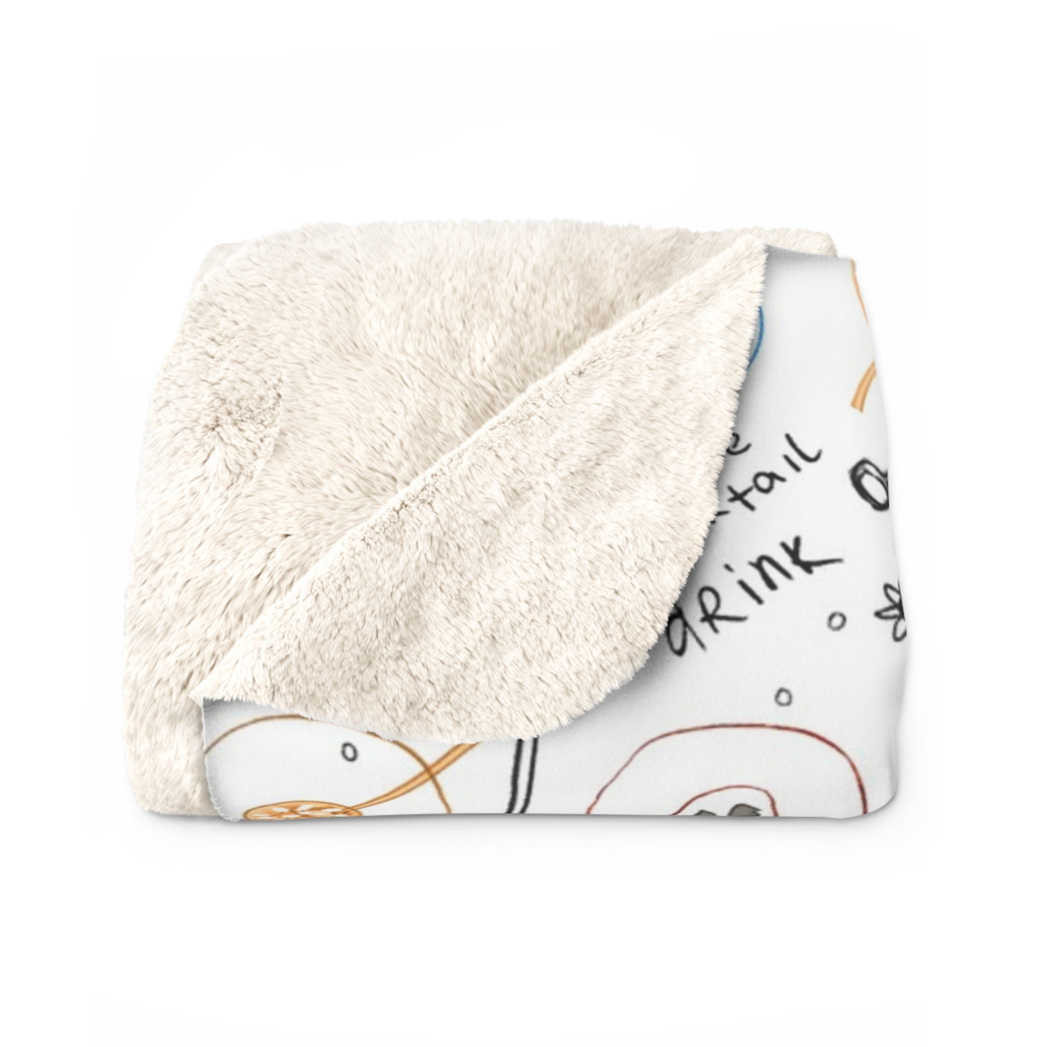 Plaid Sherpa Fleece Fête et Cocktails - Couverture Confort