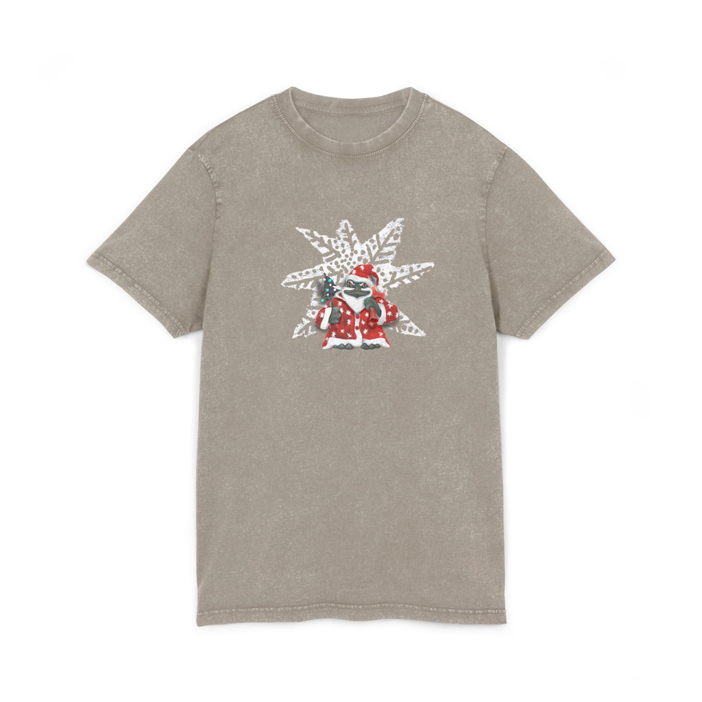 T-Shirt Effet Délavé Acide - Motifs de Noël (3 Designs)