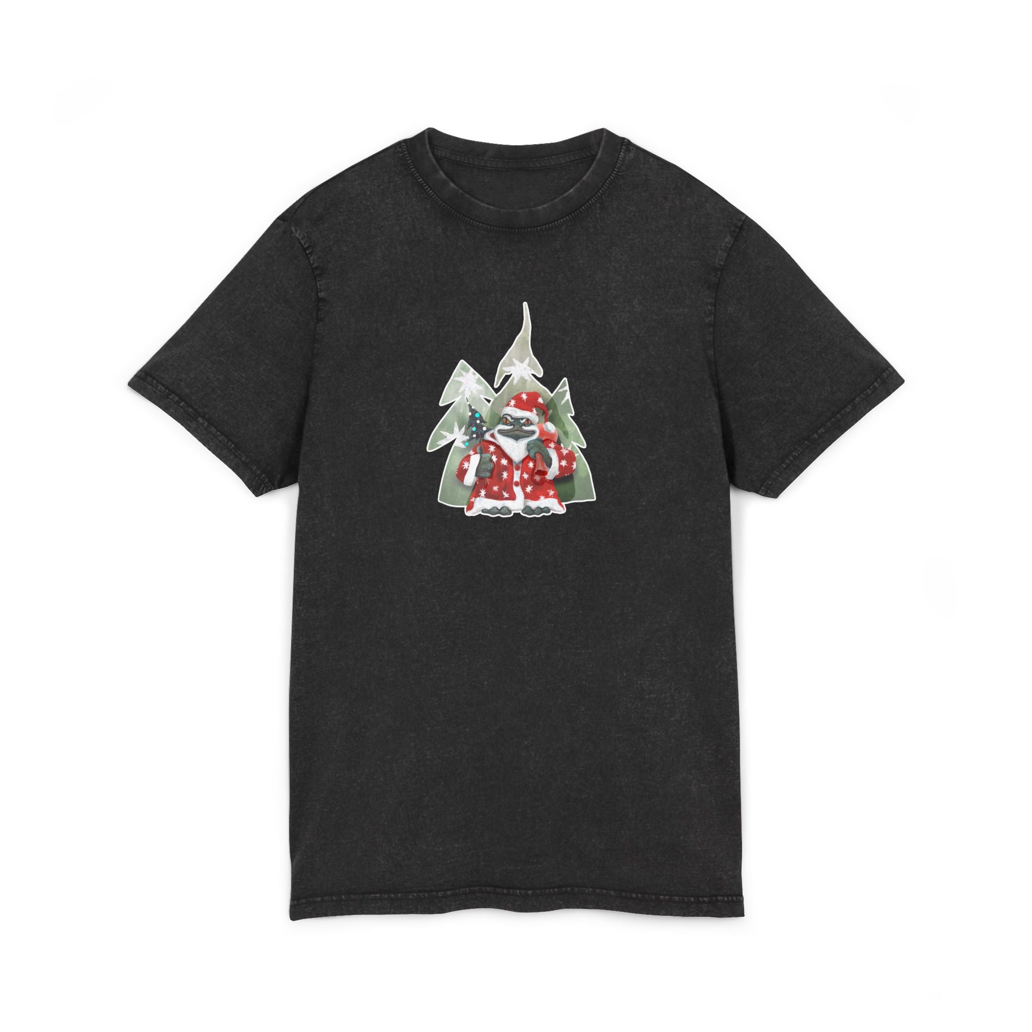 T-Shirt Effet Délavé Acide - Motifs de Noël (3 Designs)