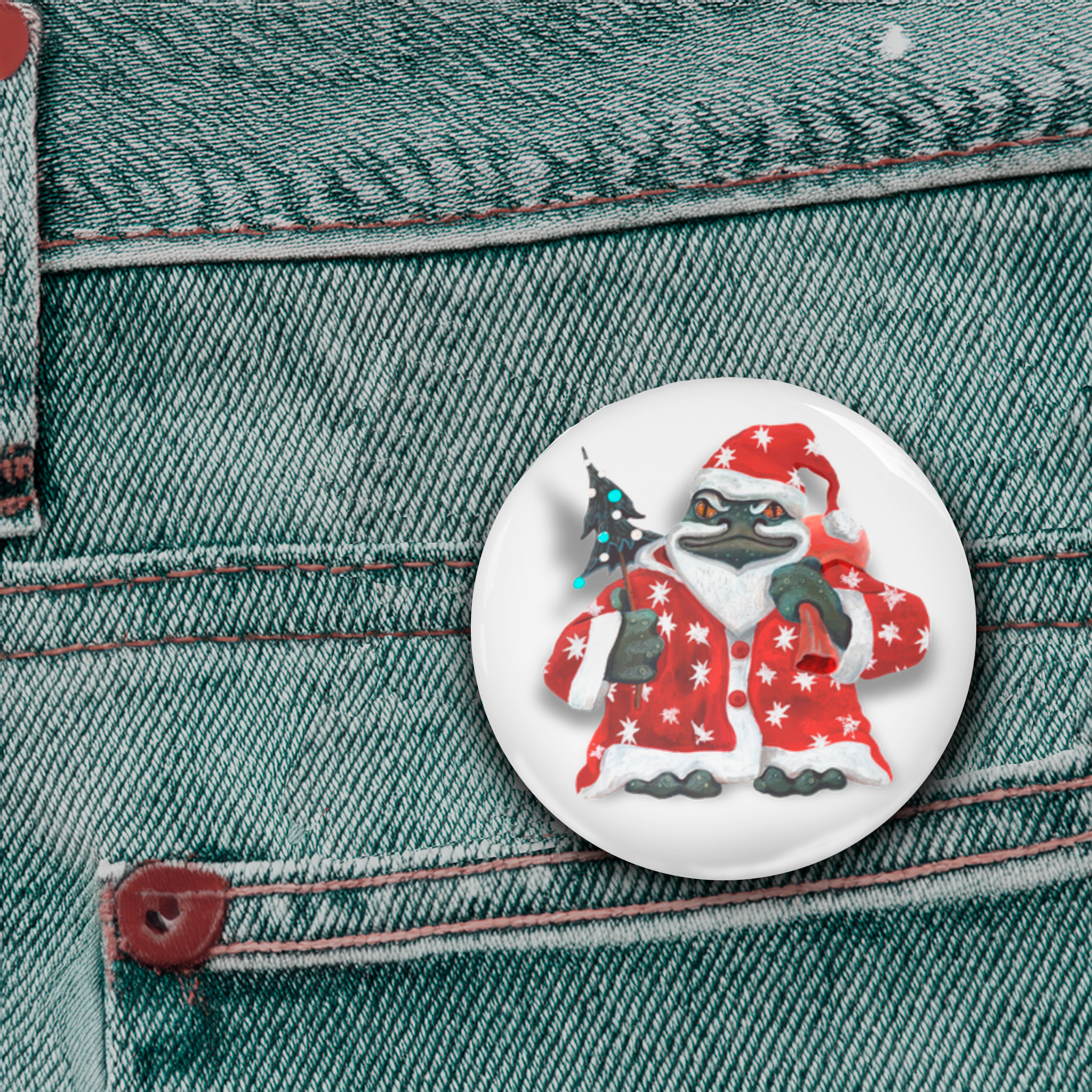 Badge Pin Crois Noël - Accessoire Festif de Noël