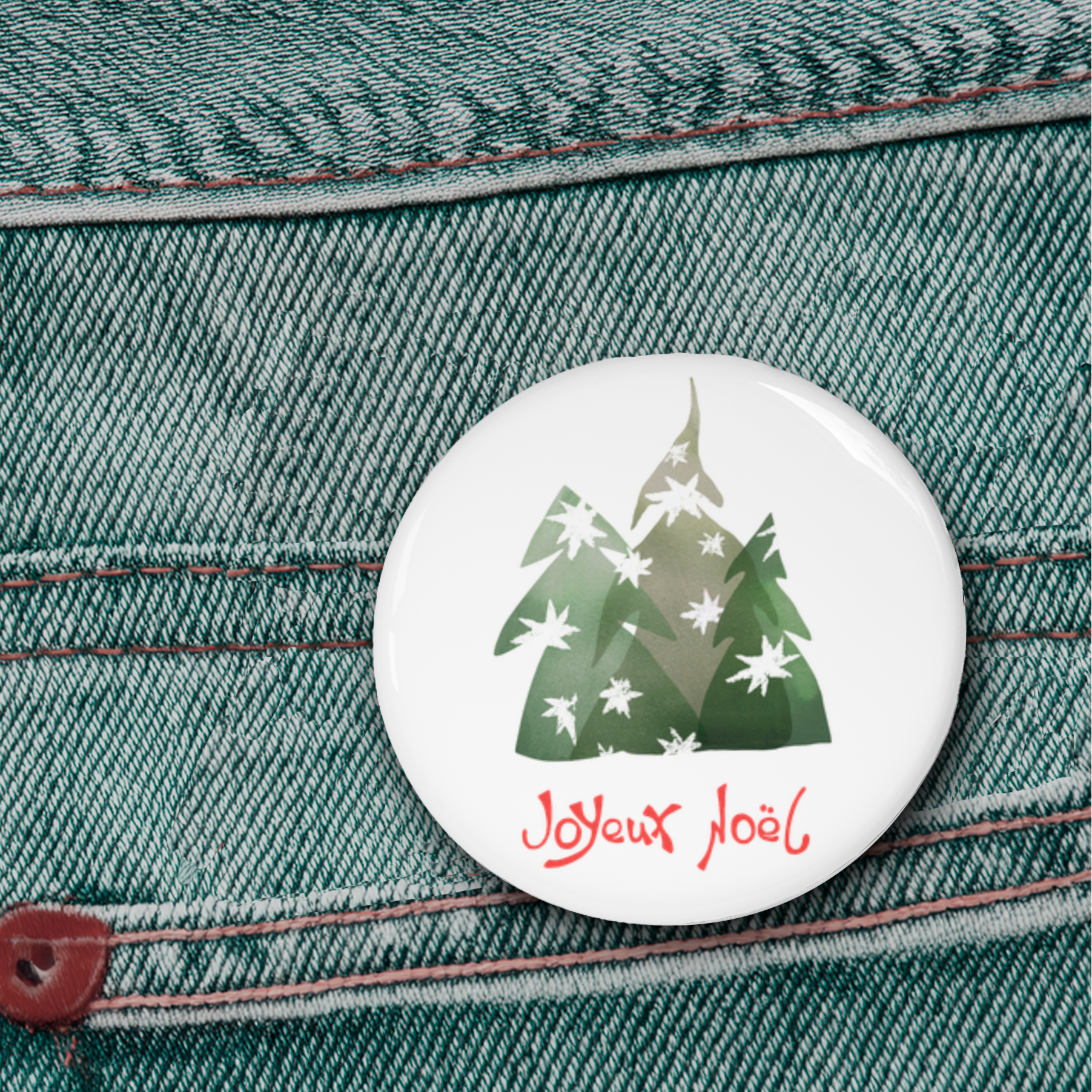 Badge Épingle Festif Joyeux Noël