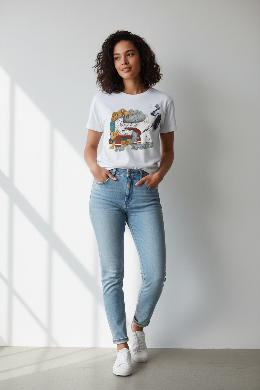Selfie — Women's Organic Tee, white