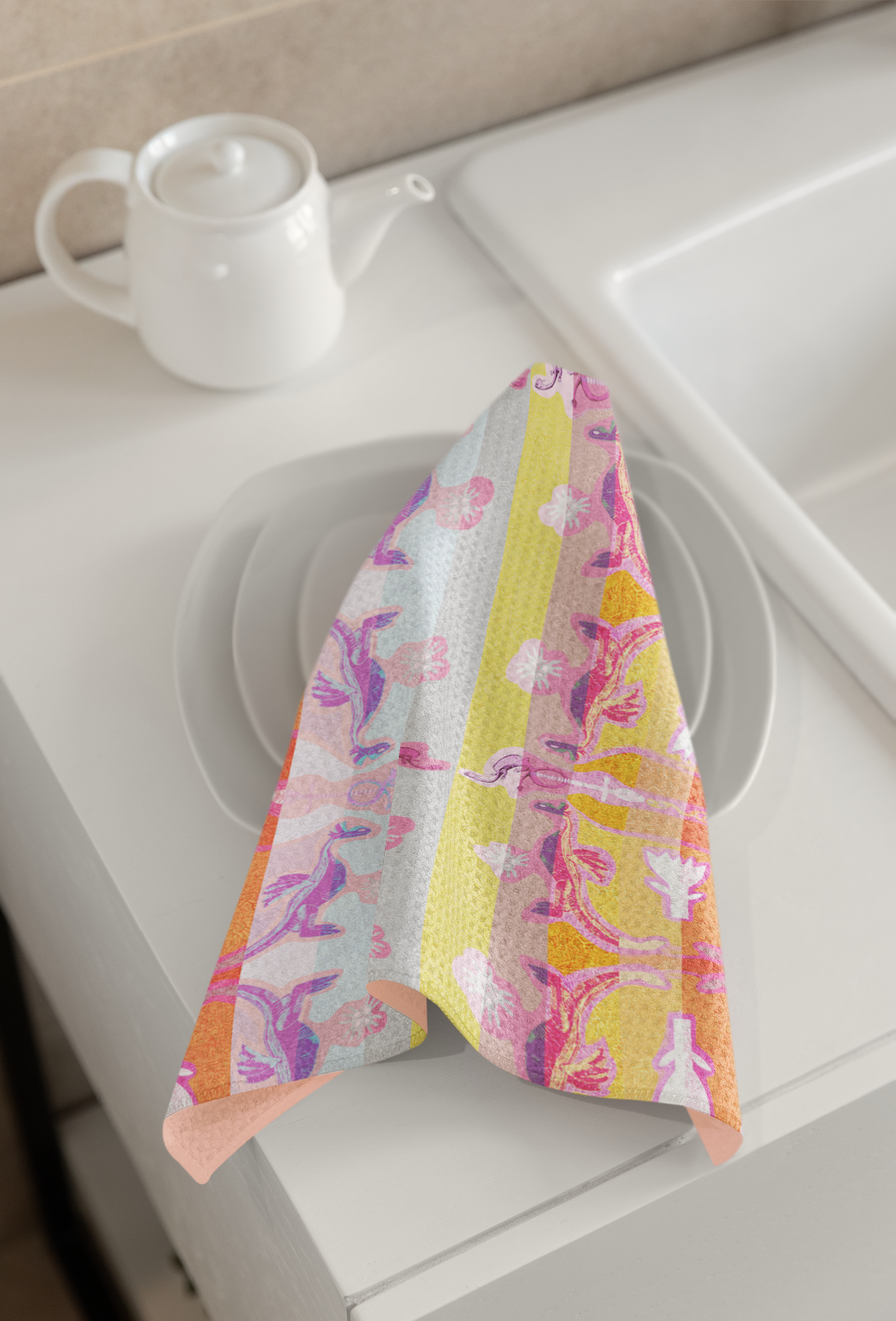 🆕 Dragons Arc-en-ciel - Motif Folk Numérique | Licence Commerciale