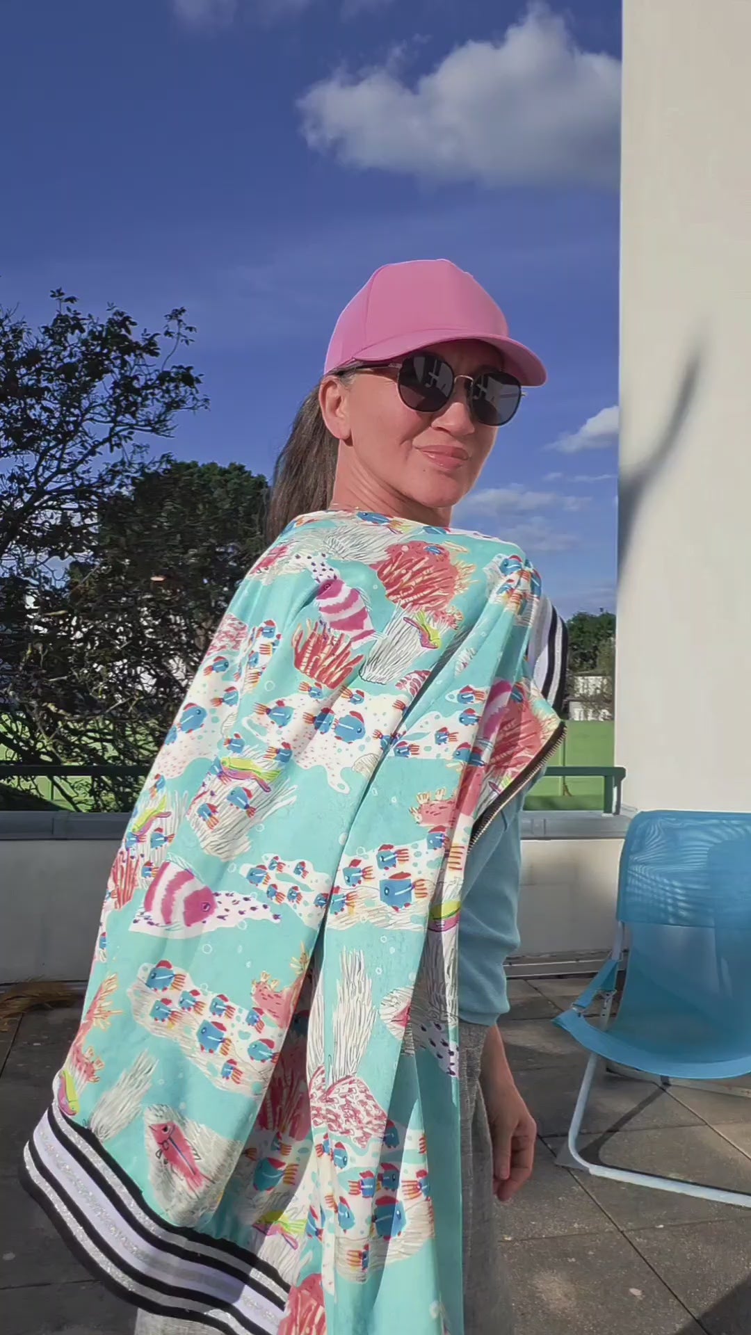 Veste Varsity Femme — Imprimé Récif Tropical